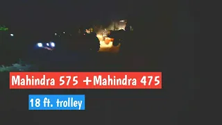 Mahindra 575 DI with 18 ft. trolley rescued by Mahindra 475 DI