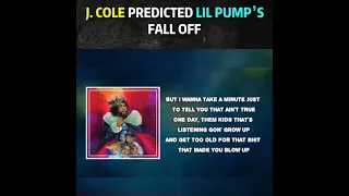 J. Cole predicted lil pump fall off on tax evasion