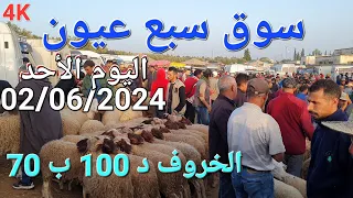 أثمنة الغنم والماعز والدجاج والخضر سوق سبع عيون واد الجديدة اليوم الأحد 02/06/2024