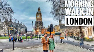 2022 London Great City Walking Tour Vibes | Historic London Morning Walk from the Heart of the City