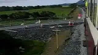 Going over Pont Croesor level crossing.WHR.