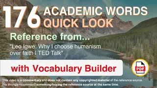 176 Academic Words Quick Look Ref from "Leo Igwe: Why I choose humanism over faith | TED Talk"