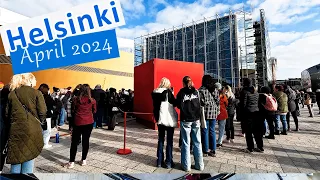 Walking in Helsinki, Finland - Mid April 2024  [4K]