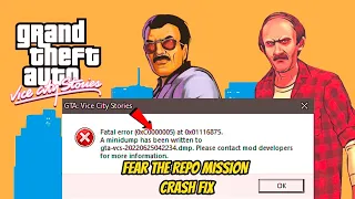 How To Fix GTA Vice City Stories Fear The Repo Mission Fatal Error