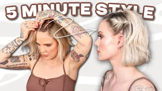 5 MINUTE HAIRSTYLE FOR SHORT HAIR - easy braided hairstyles for bobs and short hair