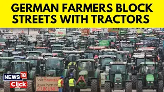 German Farmers Protest | German Farmers Protest Over Higher Taxes | Berlin Protests | N18V | News18