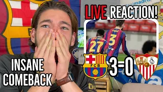🚨[LIVE REACTION] Barcelona Fan CRIES at last minute COMEBACK (Barcelona 3-0 Sevilla)