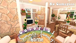 No Gamepass Colorful Summer Family Home Speedbuild and Tour - iTapixca Builds