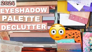 EYESHADOW PALETTE DECLUTTER 2024 | My Makeup Collection