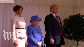 President Trump meets Britain's queen