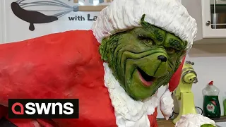 UK baker creates incredible giant cake of The Grinch | SWNS