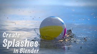 Create Splashes : Blender Tutorial : Fluid Sim + Ocean Modifer!