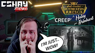 I'M JUST.. WOW! | Shay Reacts | Postmodern Jukebox - Creep ft. Haley Reinhart REACTION