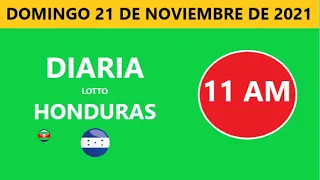 Diaria 11 AM honduras loto costa rica La Nica hoy  domingo 21 NOVIEMBRE DE 2021 loto tiempos hoy