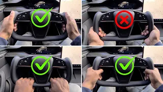 Tesla Pro Tips -  Best ways to hold the Yoke