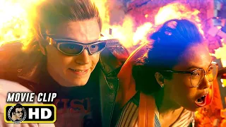 X-MEN: APOCALYPSE (2016) Quicksilver Saves Everyone in Exploding Mansion [HD] Evan Peters