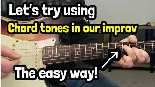 CHORD TONES BLUES ROCK GUITAR SOLO TUTORIAL