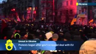 Pro-EU protests continue in Kiev: Ukraine's opposition demands resignation of President Yanukovych