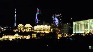 Baku building lights