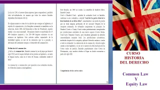 11  HISTORIA DEL DERECHO   COMMON LAW Y EQUITY LAW