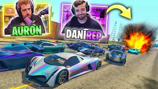 EL ÚLTIMO EXPLOTA CON AURONPLAY Y AMIGOS! UNA CARRERA MUY RARA!! - GTA V ONLINE