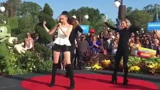 Sofia Carson "Despierta America" on Set at Walt Disney World