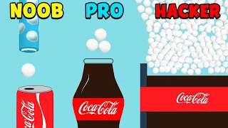 NOOB vs PRO vs HACKER - Coca Cola and Mentos (Drop and Explode)