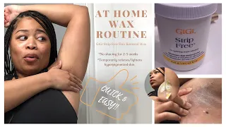 At-home Waxing Routine using Gigi strip free microwave wax| Hyper-pigmented skin care routine