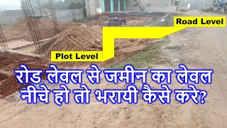 रोड लेवल से जमीन का लेवल नीचे हो तो भरायी कैसे करे? Best Practices of Backfilling of House