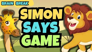 Simon Says Game | Safari Brain Break | Danny Go Noodle
