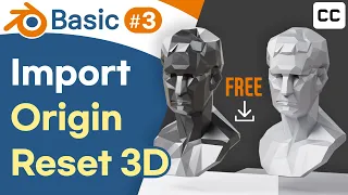 Blender Beginner Tutorial(3) - Import dae, obj 3d. Set Origin. Reset all Transform. Free 3d modeling