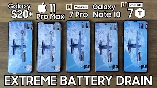 Samsung Galaxy S20 Plus vs iPhone 11 Pro Max / OnePlus 7 Pro / Note 10 / 7T - BATTERY DRAIN TEST!