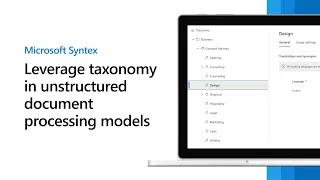 Microsoft Syntex - Leverage taxonomy in unstructured document processing models