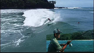 Boat trip to cikorombong spot || surfing and fishing | cimaja,west Java Indonesia@Hydbule