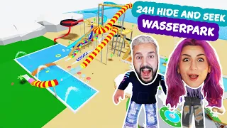 24 STUNDEN VERSTECKEN SPIELEN IM WASSERPARK! Hide And Seek Challenge mit Kaan + Dania im Schwimmbad