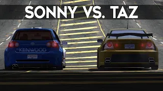 NFS Most Wanted - Volkswagen Golf GTI (Sonny) vs. Lexus IS 300 (Taz)