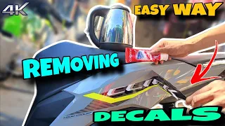 HOW TO REMOVE DECALS/STICKER IN HONDA CLICK V3 USING TOOTHPASTE & HOT WATER - BASIC TUTORIAL GUIDE 💯