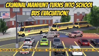 Greenville, Wisc Roblox l School Bus Escape CRIMINAL MANHUNT CHASE Roleplay