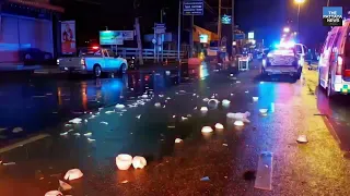 Hit and run accident in Pattaya leaves three people injured, one seriously.