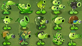 All PEA Plants Power-Up! in Plants vs Zombies 2