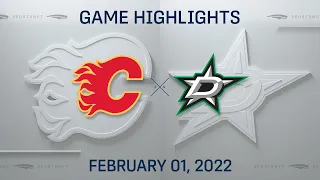 NHL Highlights | Flames vs. Stars - Feb. 1, 2022