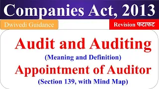 Audit, Auditing, Auditor, Appointment of Auditor, Companies Act 2013, company law, mba, bba, bcom