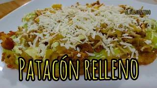 Patacones rellenos/Tostón relleno/Recetas con plátano/Patacón relleno Colombiano