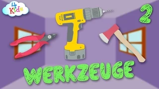 Werkzeuge und Gegenstände im Handwerk lernen für Kinder Teil2 (deutsch)