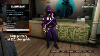 GTA V Primary Fits, lvl 120 changable carp