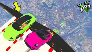 GTA 5 ONLINE 🐷 MEGA RAMPE PERICOLOSE !!!🐷 GARE STUNT 🐷N*170🐷 GTA 5 ITA 🐷 DAJE !!!