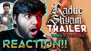 Radhe Shyam Trailer | REACTION!! | (Tamil & Telugu) | Prabhas | Pooja Hegde | Radha Krishna