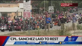 Final farewell to a hero: Marine Cpl. Humberto Sanchez laid to rest during burial with full military