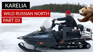 Karelia - Russian banya experience, Killer bear, snowmobile racing and Russian pelmeni bbq