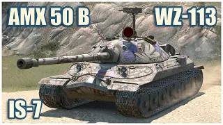 IS-7, WZ-113 & AMX 50 B • WoT Blitz Gameplay